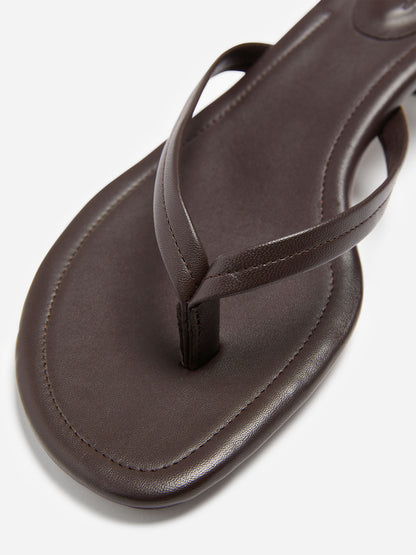 Kitten-heel flip flops