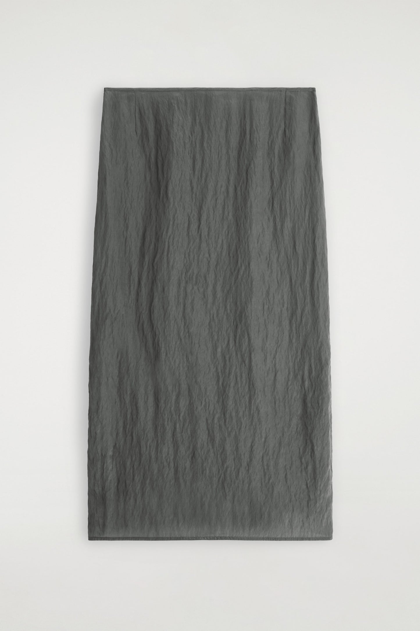 Crinkled-Satin Pencil Skirt