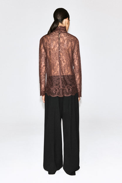 High-Neck Lace Top