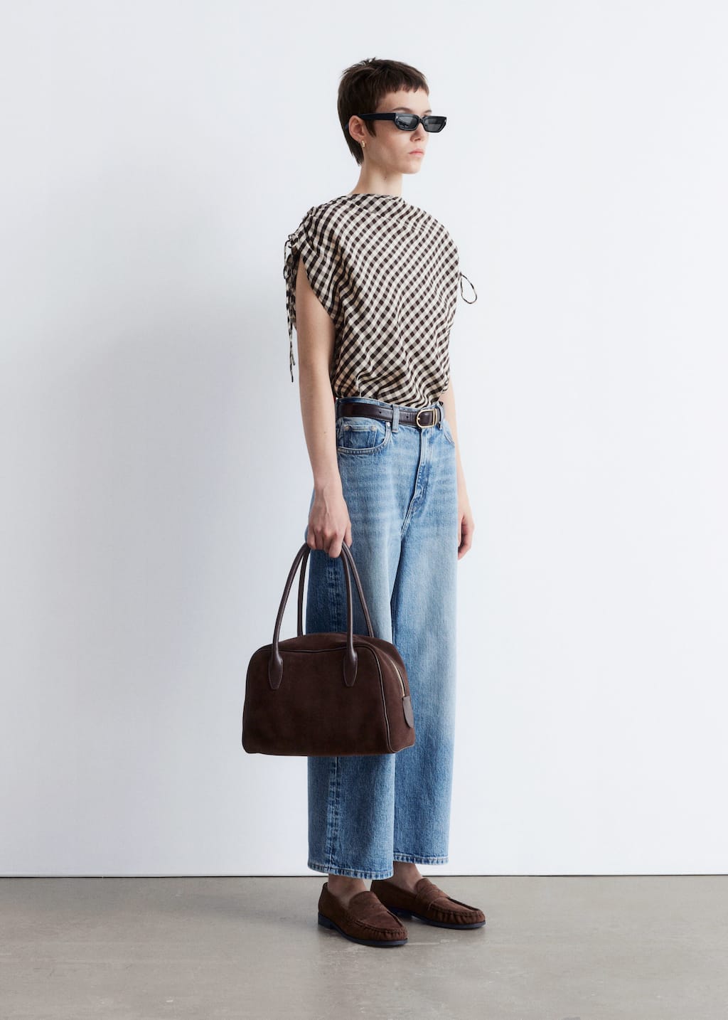 Drawstring Boatneck Top