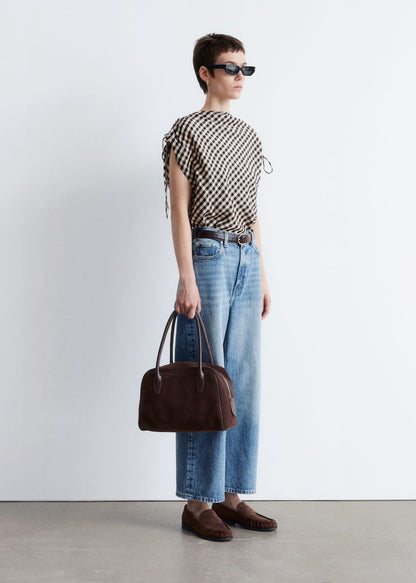 Drawstring Boatneck Top