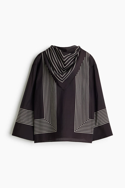 Scarf-detail blouse