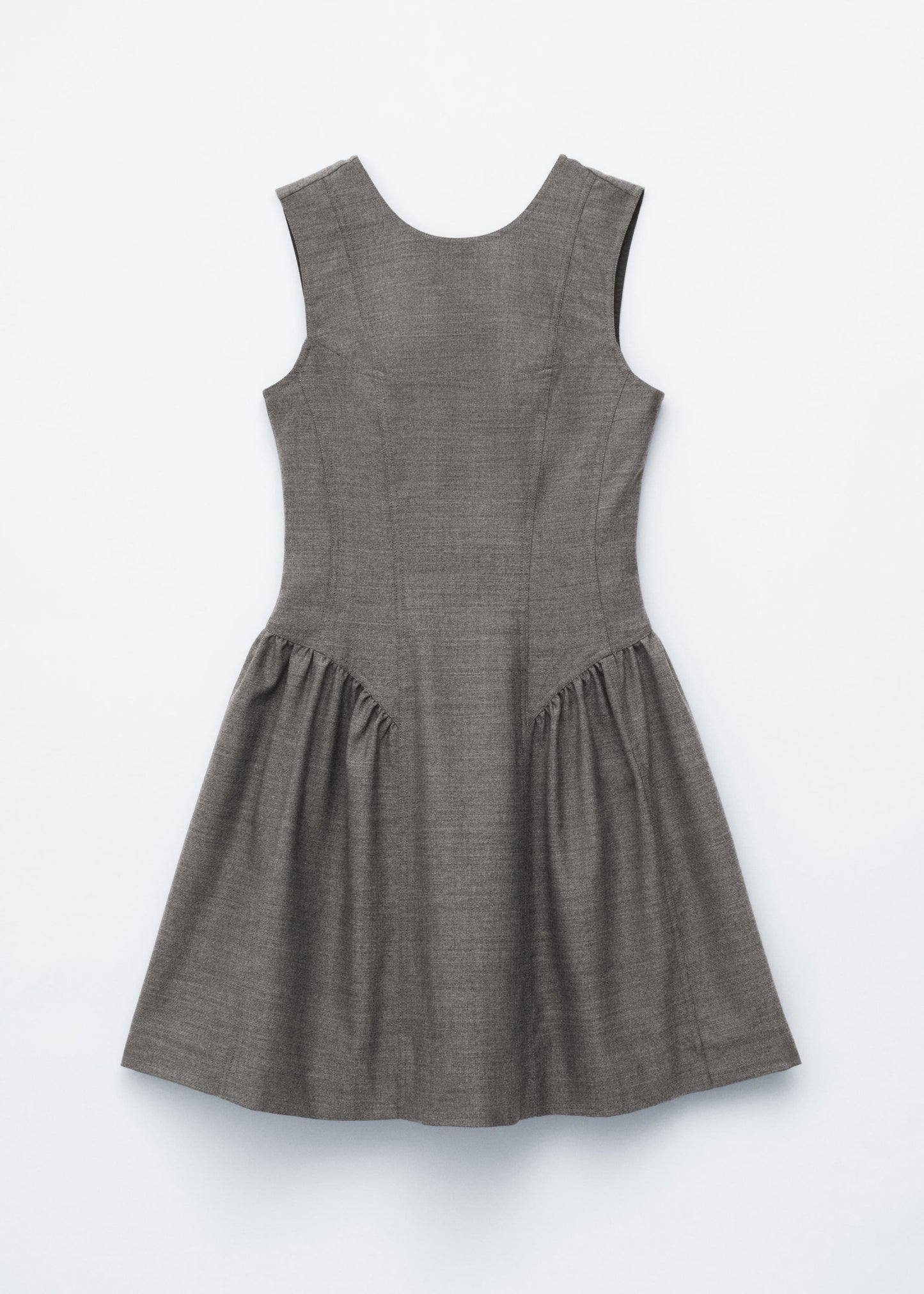Flared Wool Mini Dress