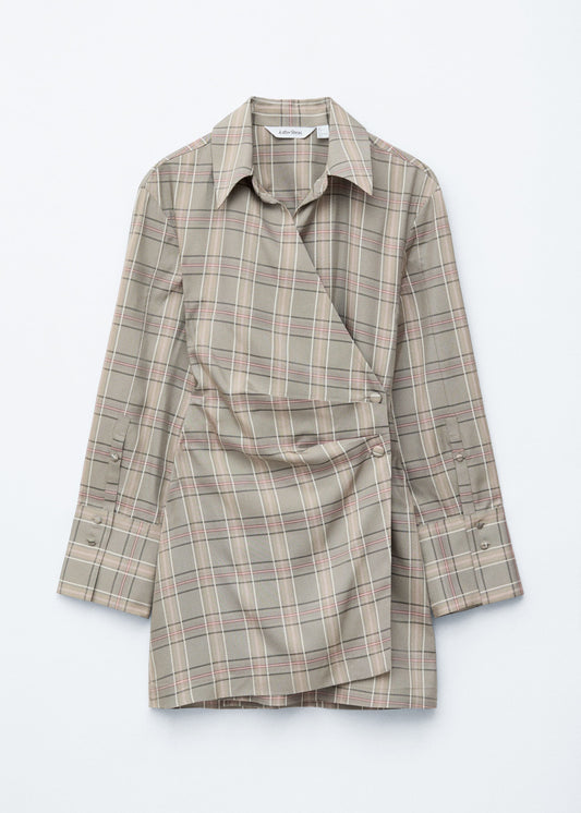 Wrap Shirt Mini Dress