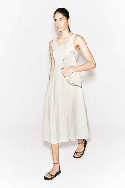 Sculpted Cotton Midi Dress