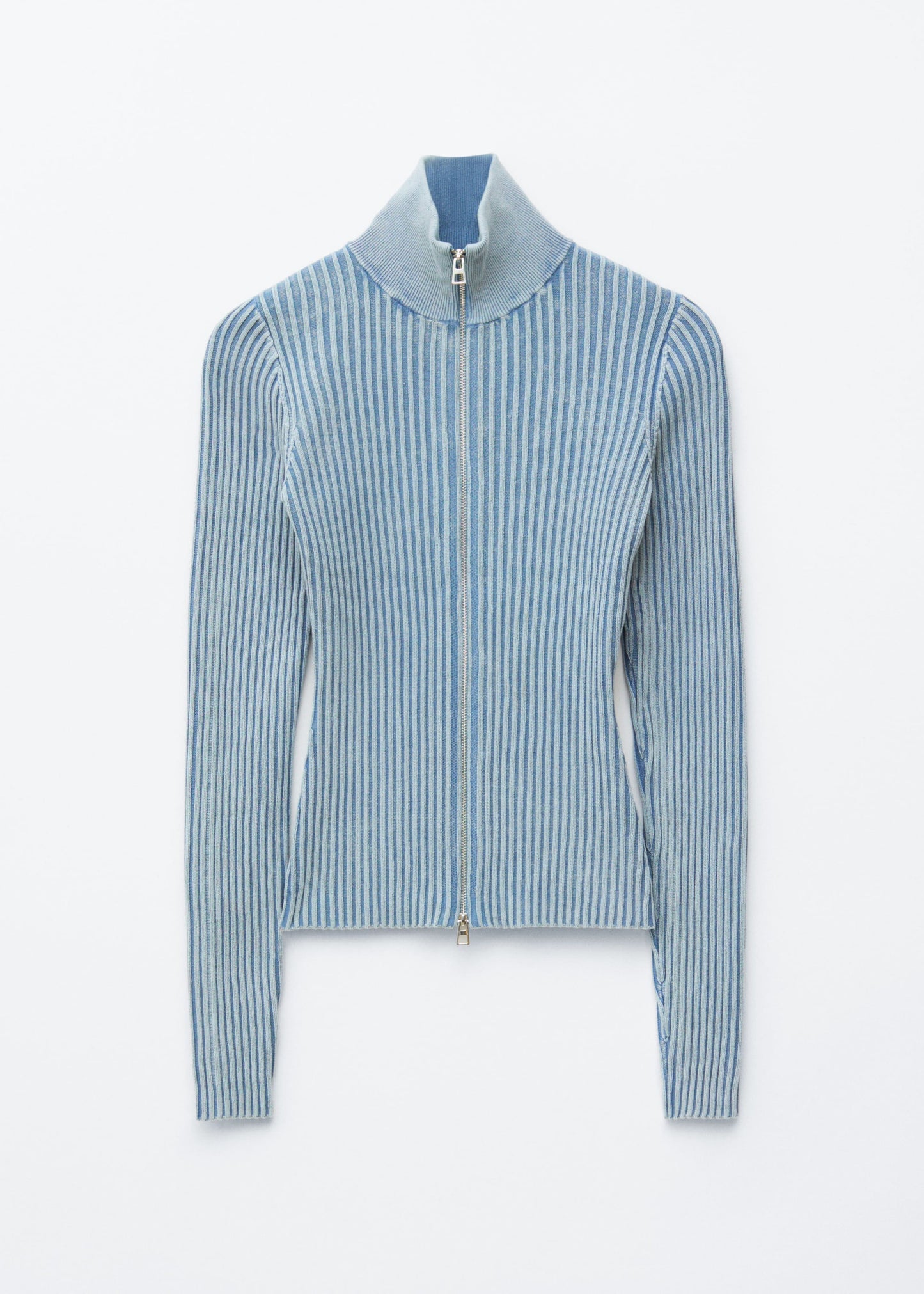 Zip-Up Turtleneck Cardigan