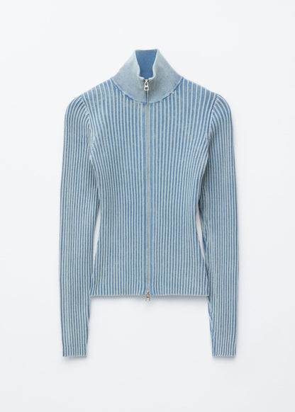 Zip-Up Turtleneck Cardigan