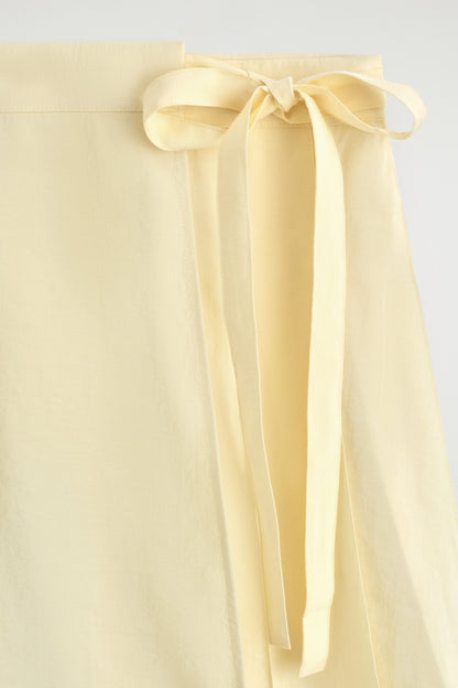 Pleated Mini Wrap Skirt