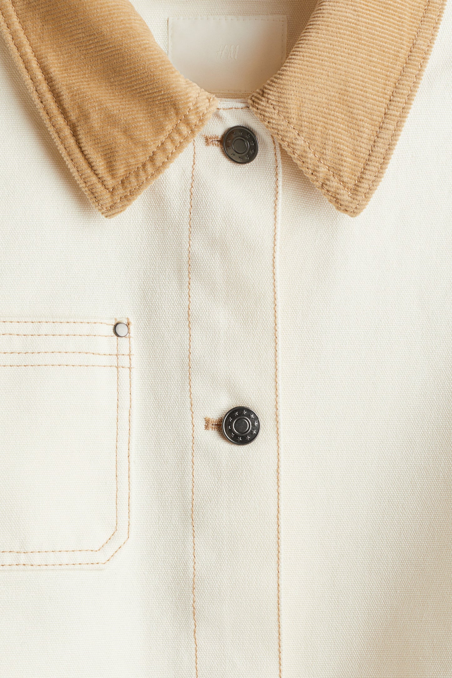 Corduroy-collar denim jacket