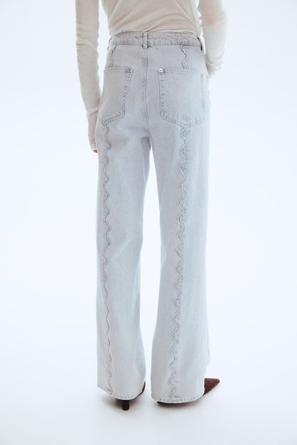 Flared Regular Waist Jeans