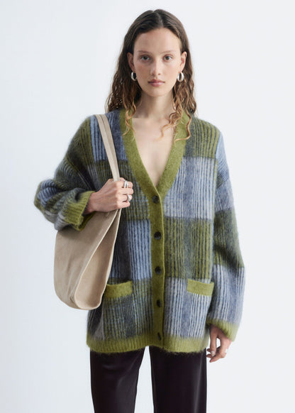 Mohair Blend Cardigan - Green/Multi Colour - & Other Stories GB