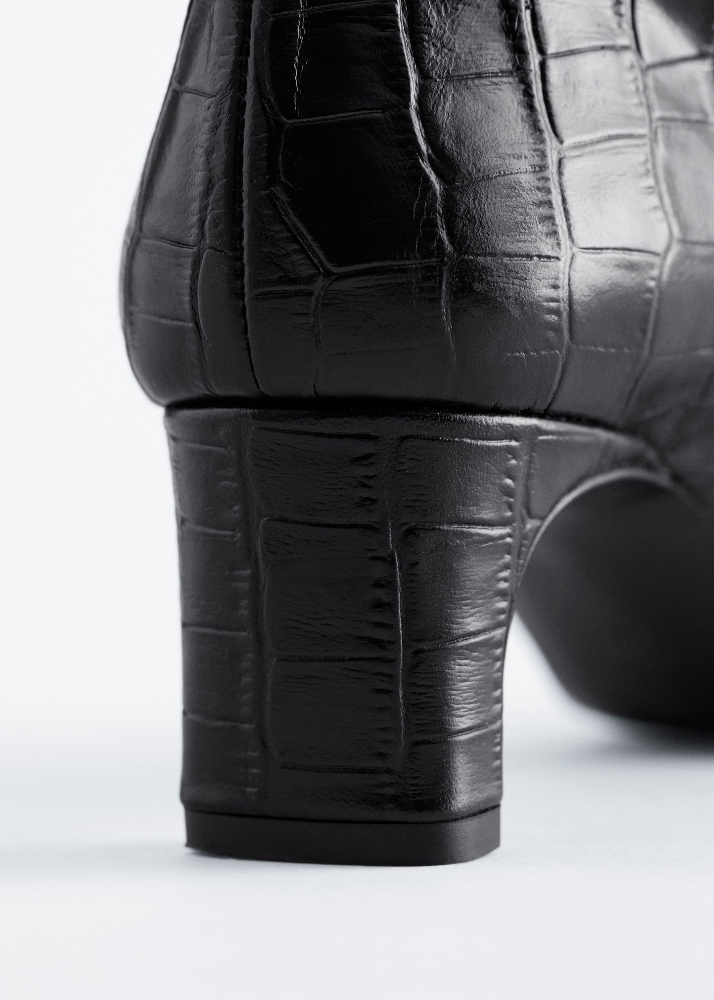 Kitten Heel Leather Knee Boots