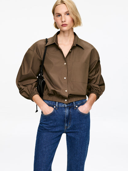 Cropped Cotton Shirt