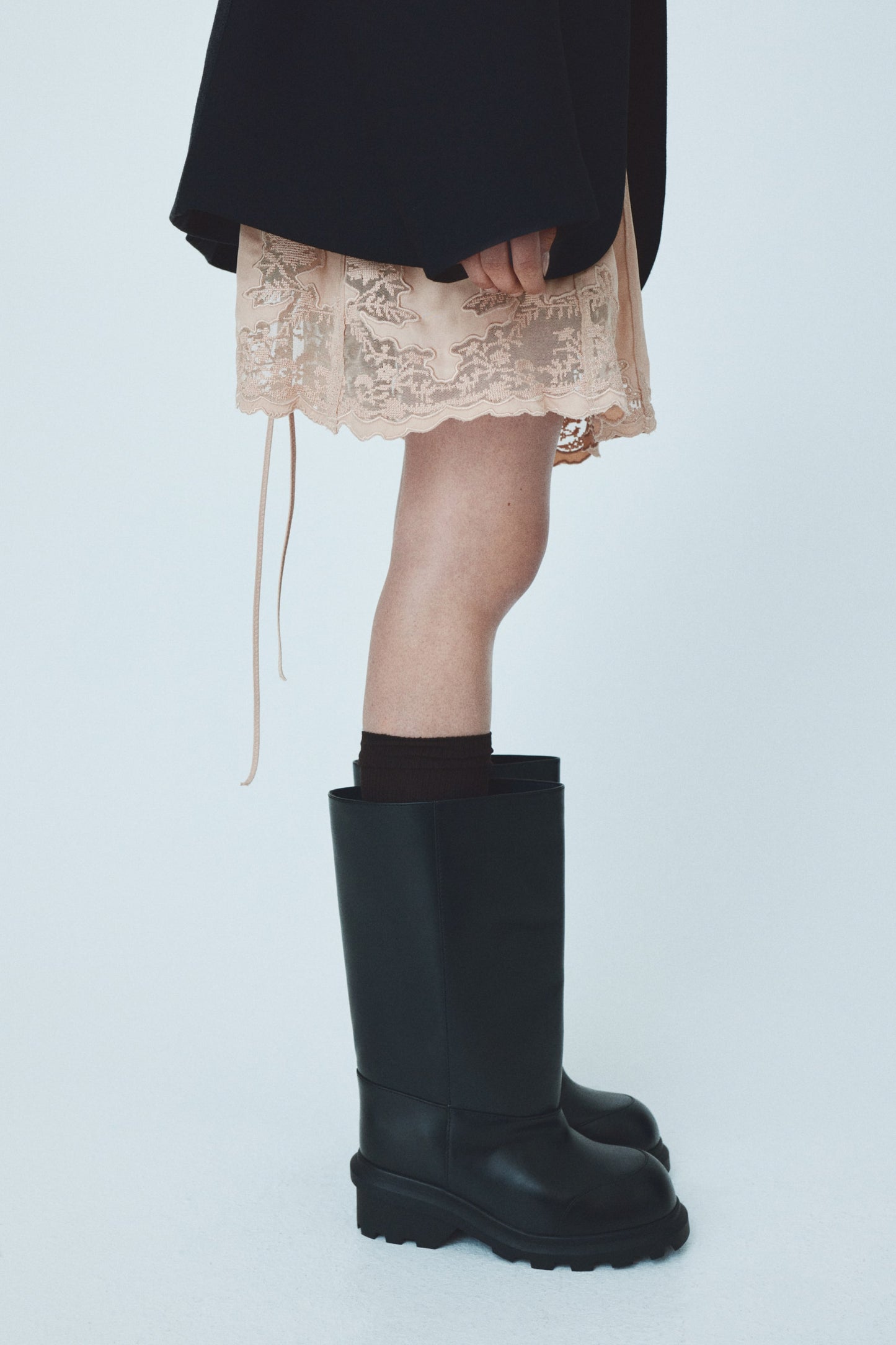 Chunky leather boots