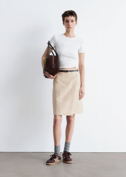 A-line Jacquard Midi Skirt