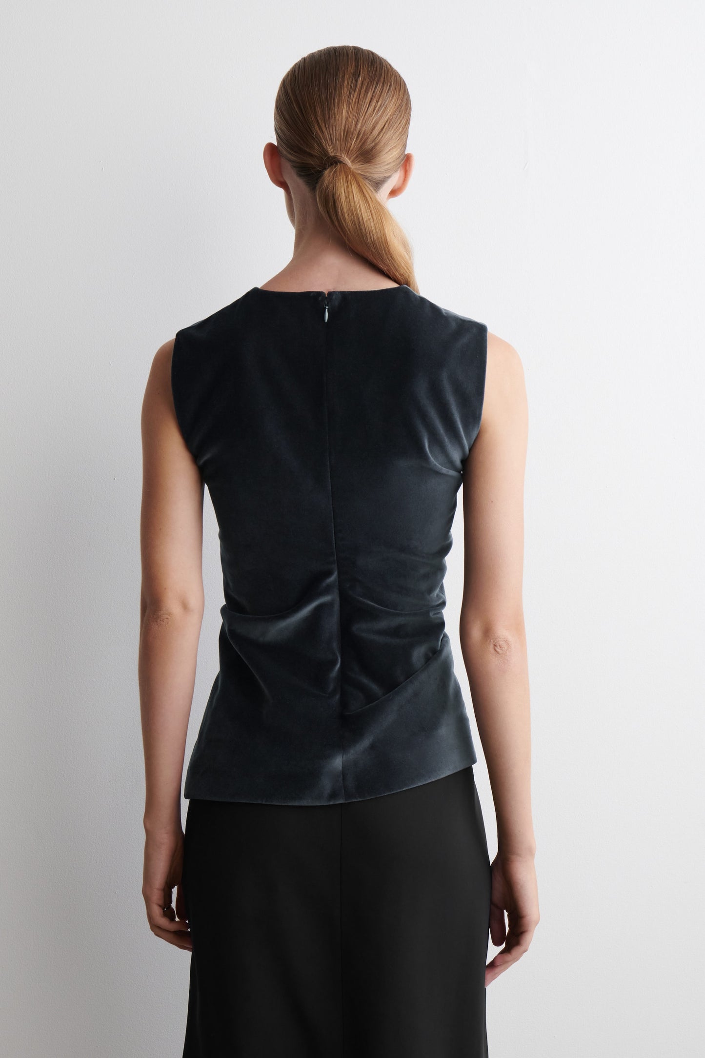 Asymmetric Velvet Top
