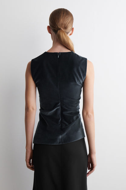 Asymmetric Velvet Top