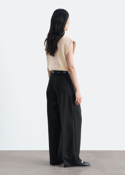 Wool-Blend Tailored Trousers