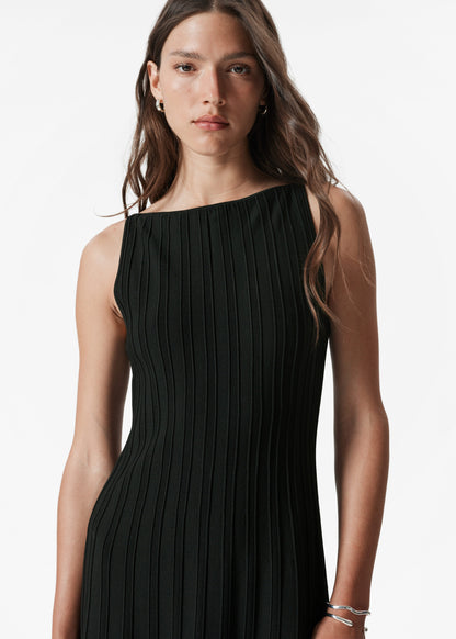 Rib-Knit Midi Dress