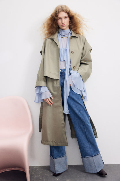 Maxi trench coat