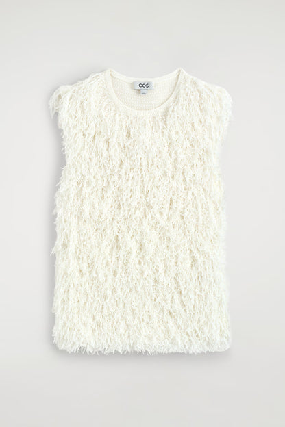 Fringed knitted top