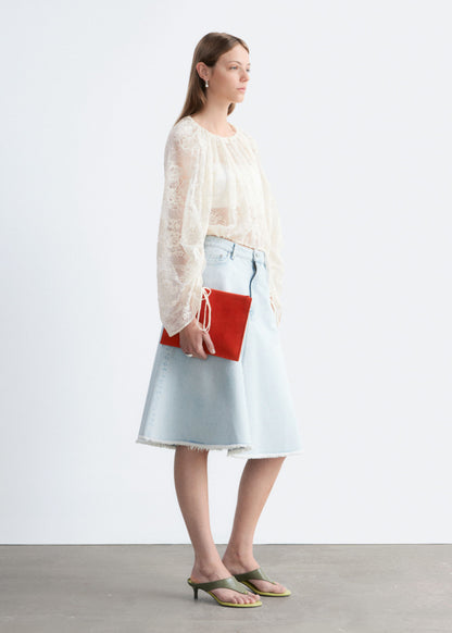 Gathered Lace Blouse - White - Blouses - & Other Stories GB