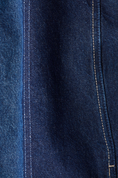 Two-toned denim top