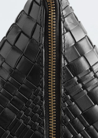 Interwoven Leather Tote Bag