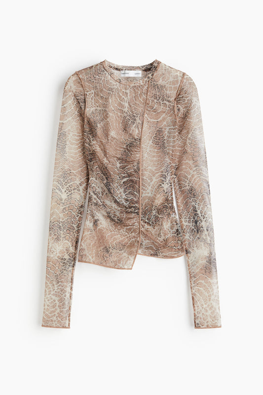 Draped mesh top