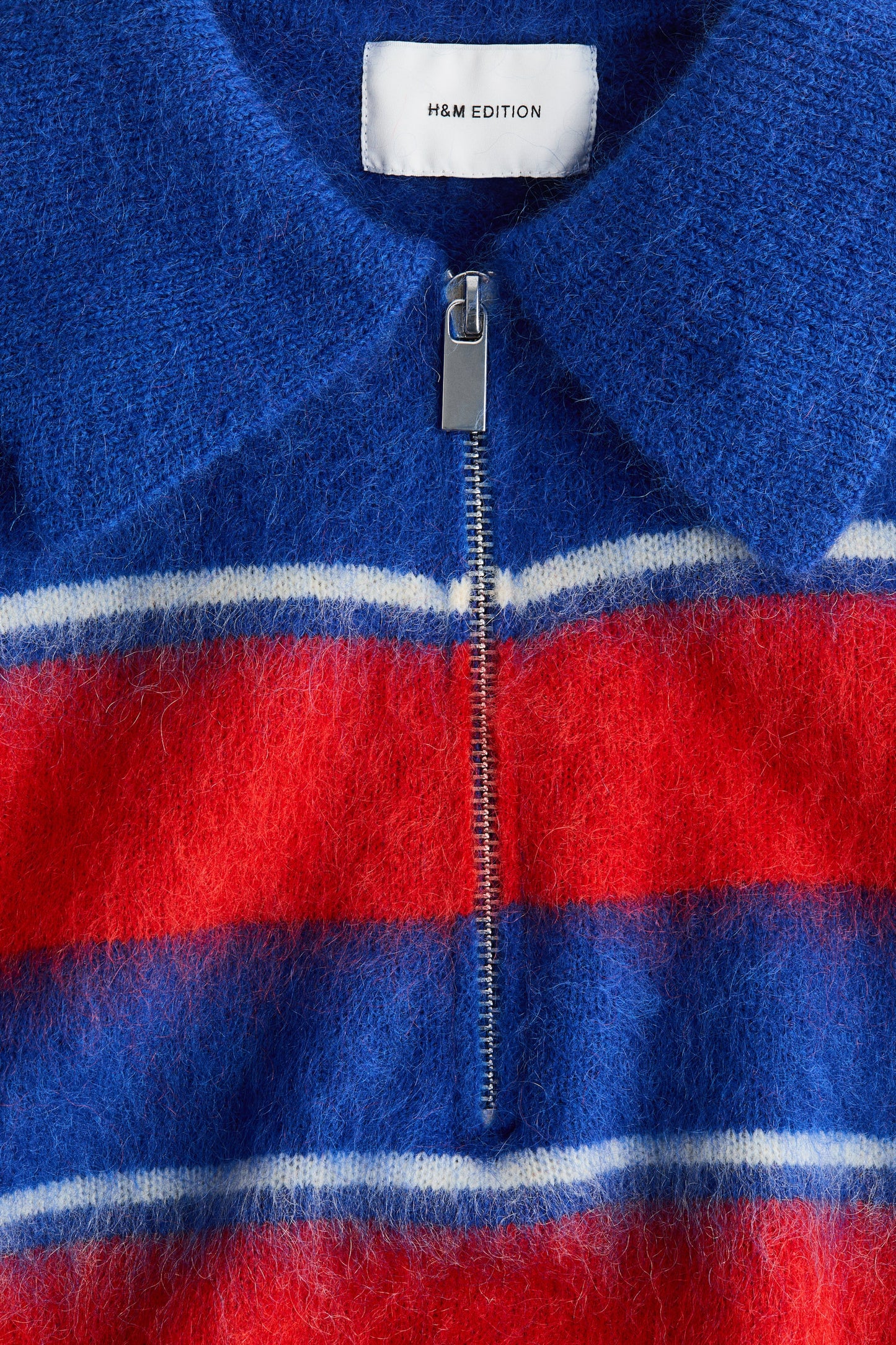 Mohair-blend zip-top jumper
