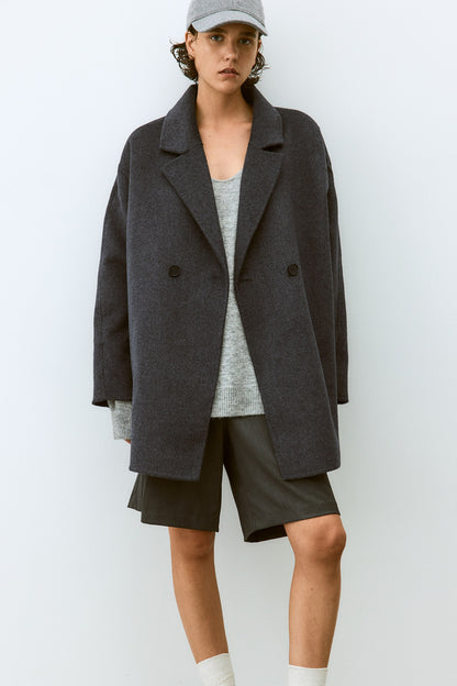 Wool-blend coat