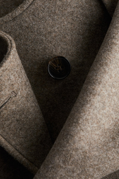 Scarf-detail coat