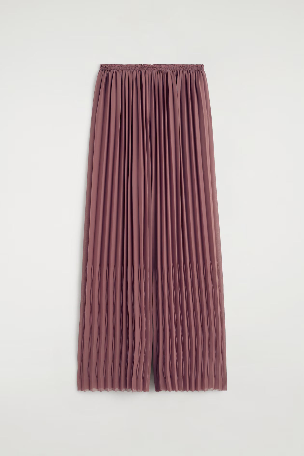 Pleated georgette trousers