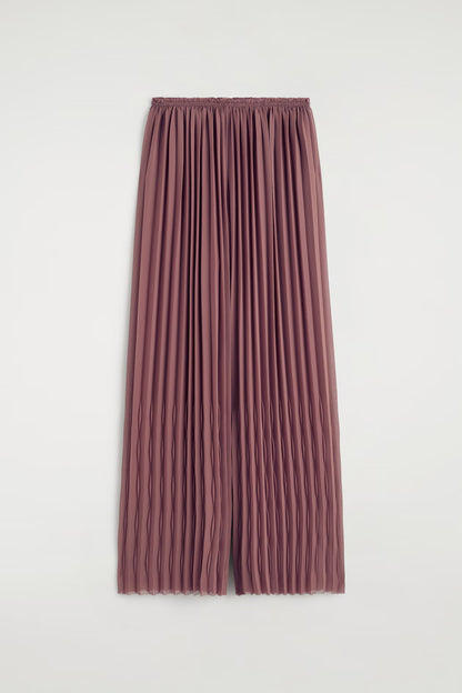 Pleated georgette trousers