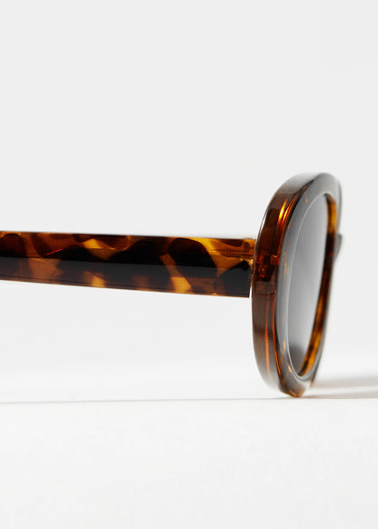 Slim Oval-Frame Sunglasses