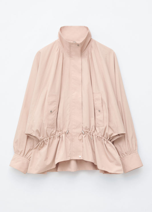 Nylon Funnel-Collar Jacket