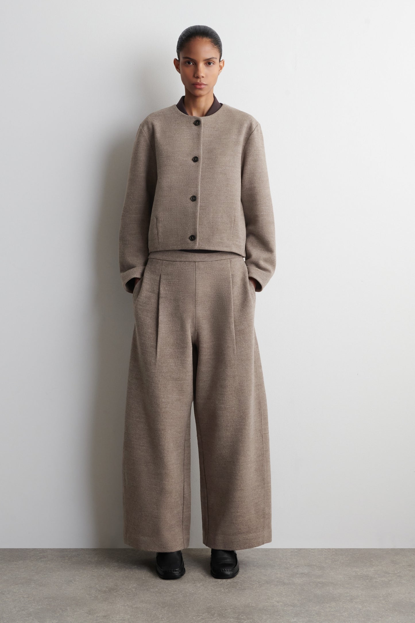 Boiled-Wool Cardigan