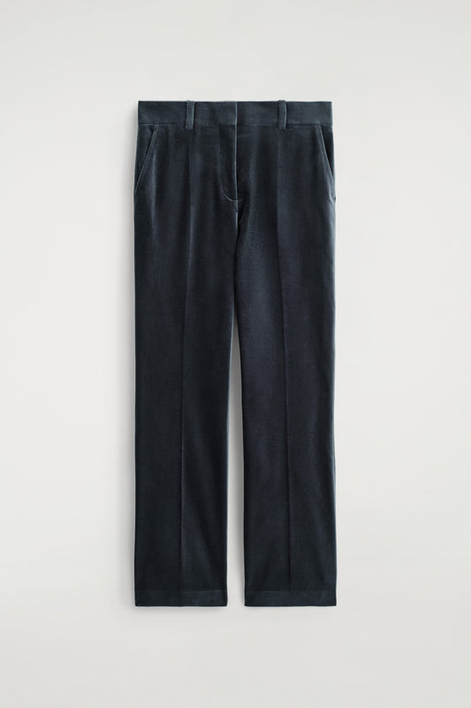Velvet Straight-Leg Trousers