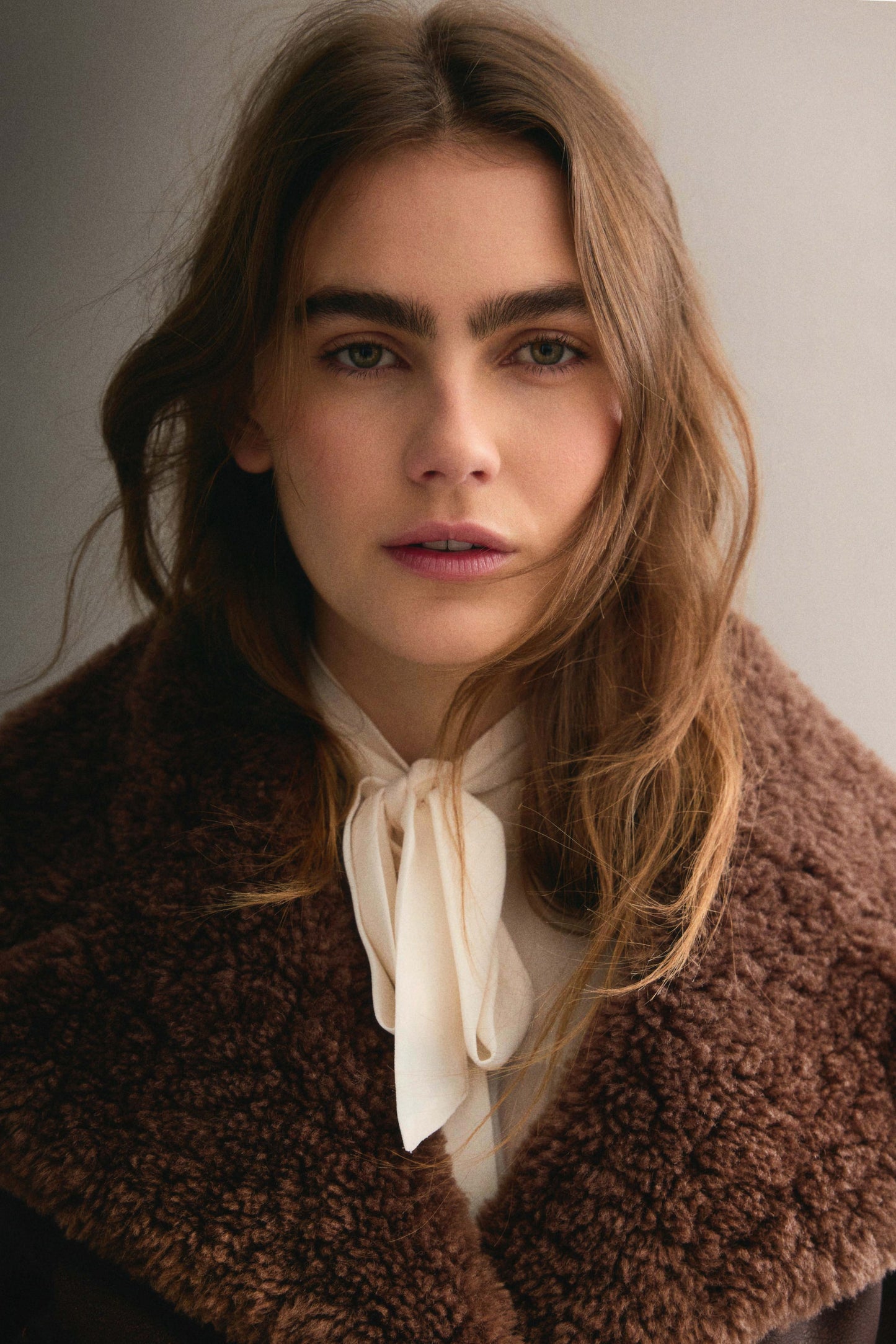 Teddy-collared biker jacket