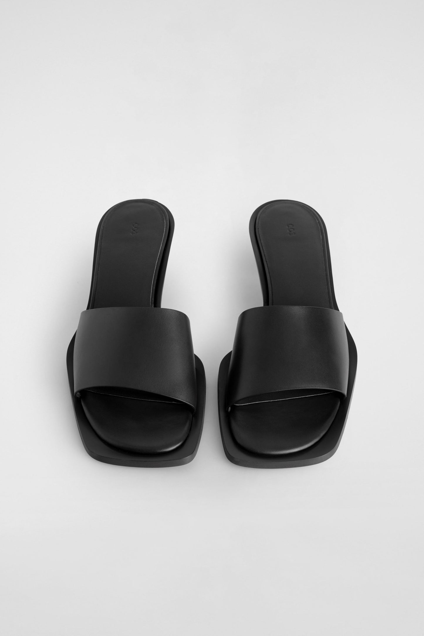 Leather Kitten-Heel Mules