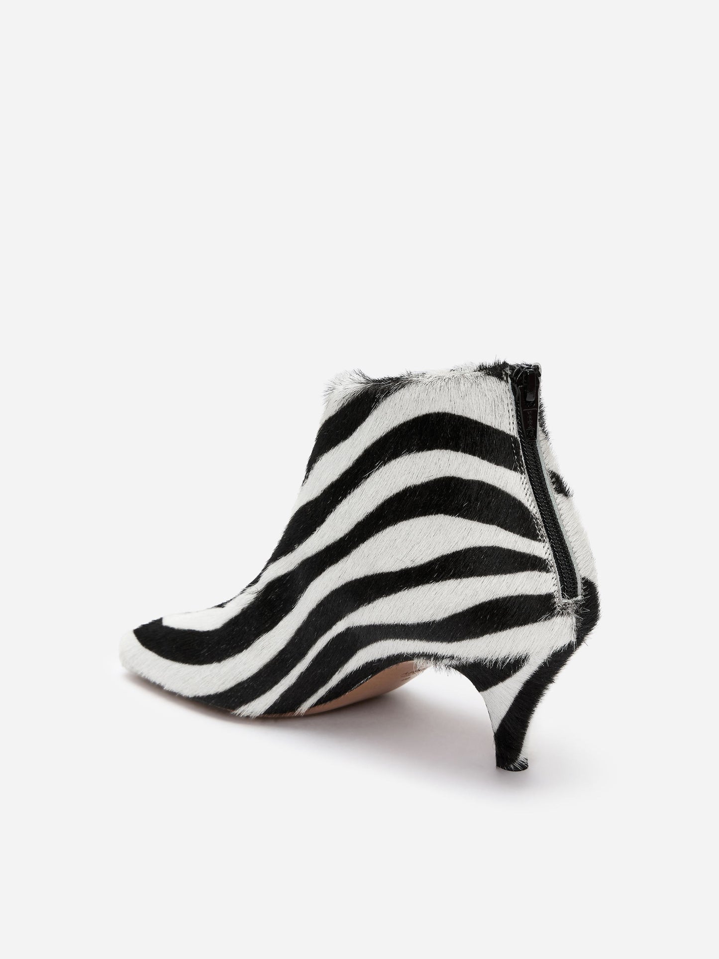 Zebra-Print Ankle Boots