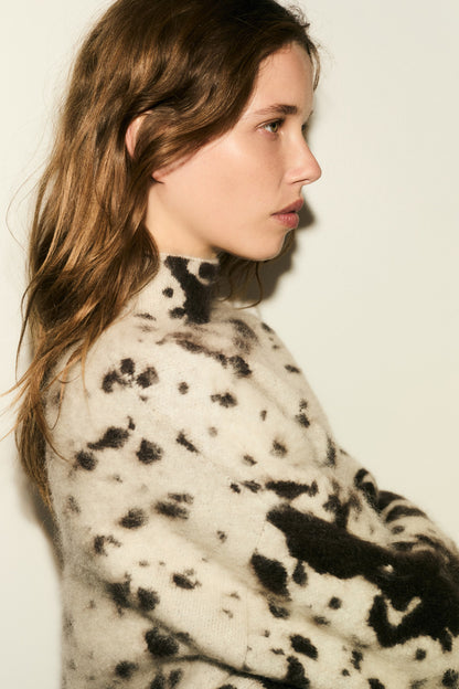 Mohair-blend turtleneck jumper