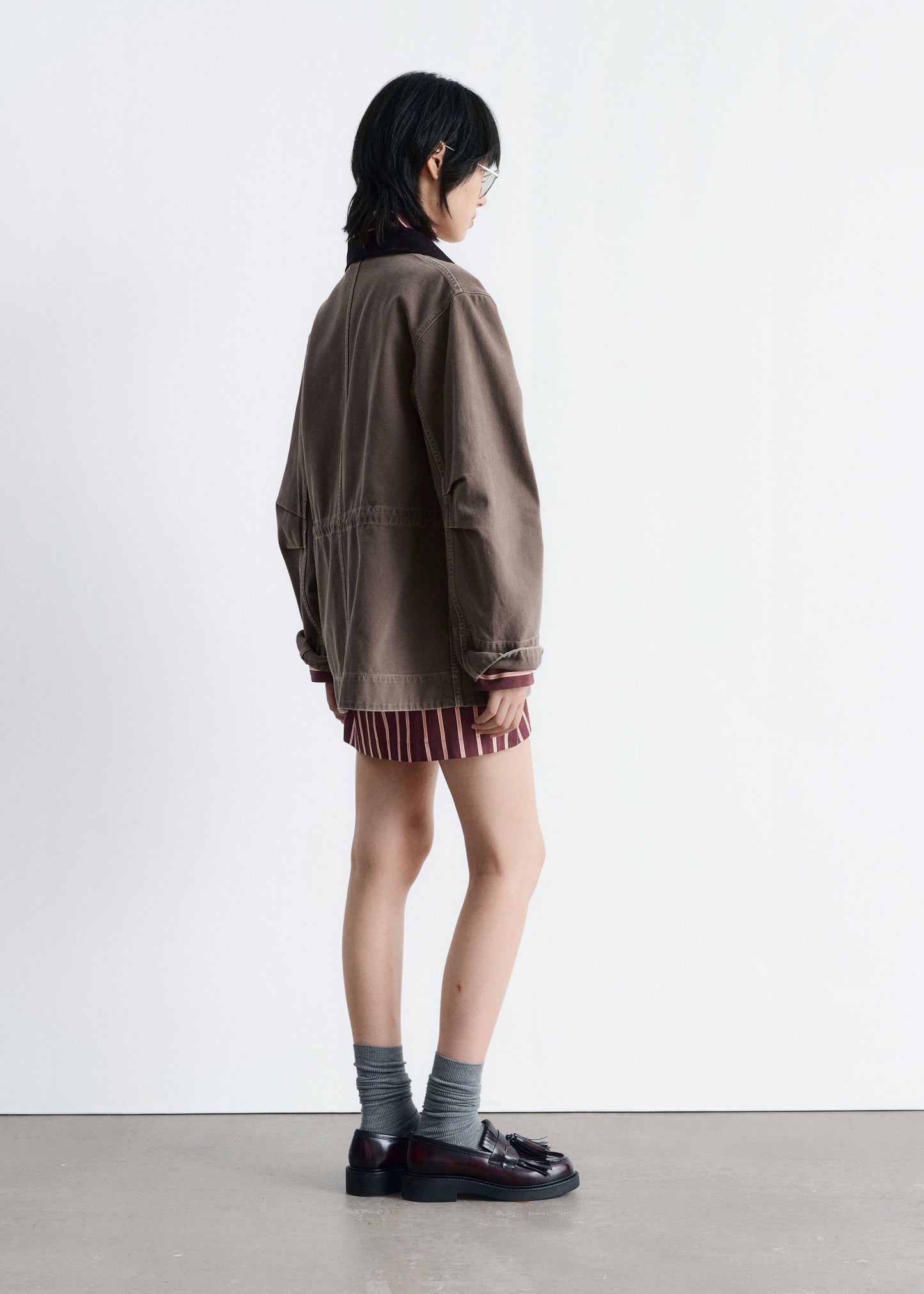 Cord-Collar Denim Jacket