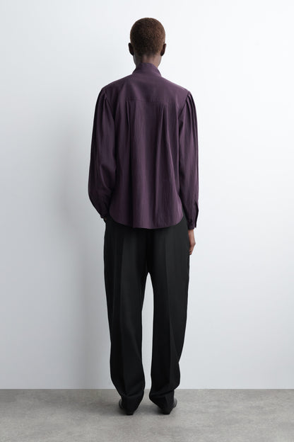 Fluid scarf-detail blouse