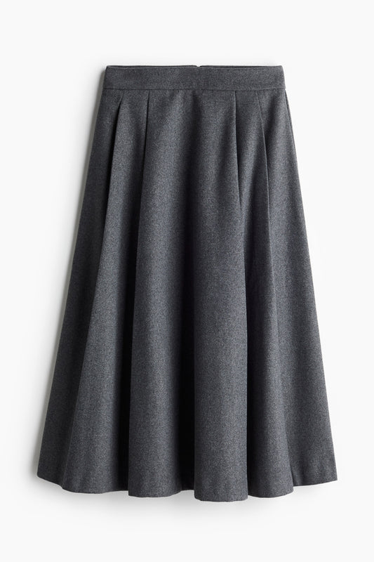 Pleated midi skirt