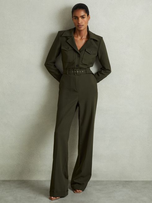 Belted Utility Jumpsuit