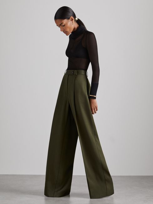 Atelier Pleated-Crepe Suit Trousers