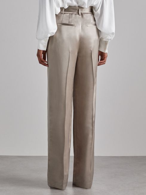 Atelier Belted Satin Trousers