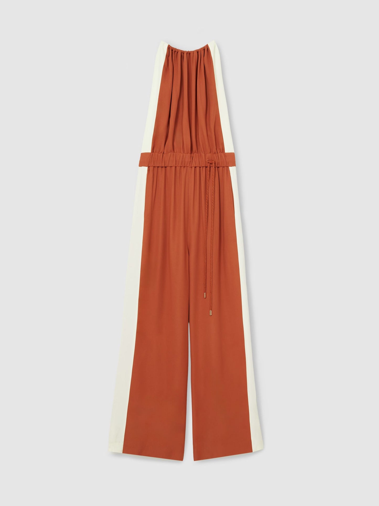 Colour-Block Rope-Cord Jumpsuit in