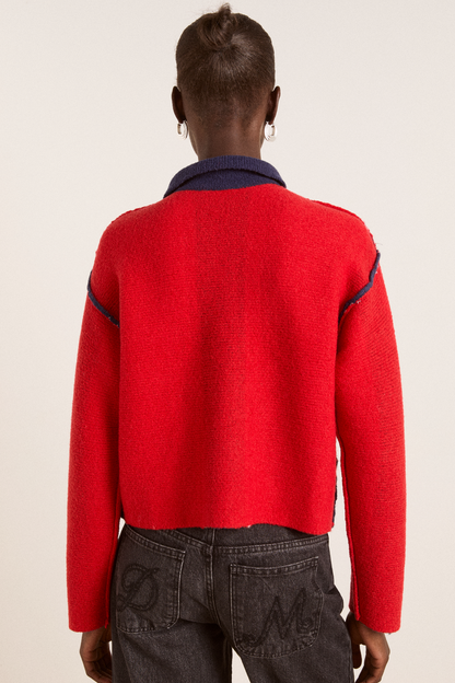 Bibi Boxy Merino Wool Reversible Cardigan